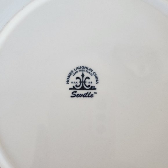 2 Homer Laughlin Dinner Plates Sara Seville Line Restaurant Ware - Picture 5 of 5